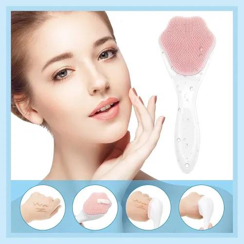 Soft Silicone Manual Facial Wash Massage Brush